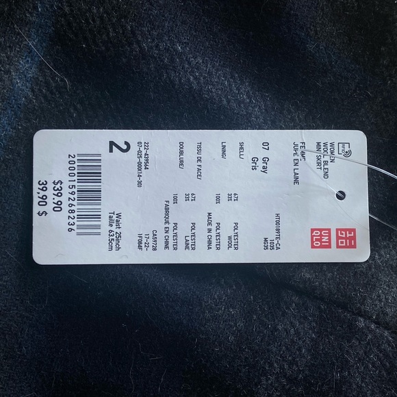 Cute plaid UNIQLO skirt in perfect condition - Picture 6 of 8